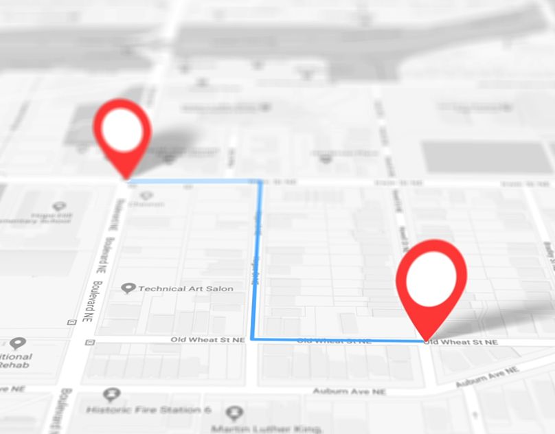 Map showing The Vault at 7th and Cincinnati with nearby parking